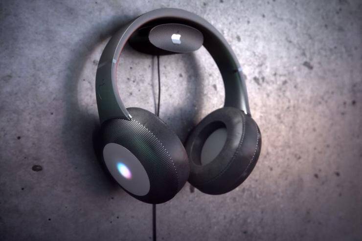 Накладные наушники AirPods Studio представят в двух версиях: спортивная модель будет стоить $350, а премиальная $699 5 Наушники AirPods Studio черные с огнями на ушах