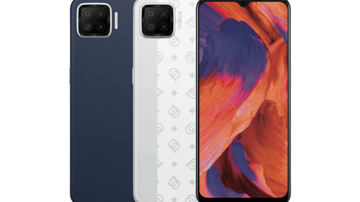 смартфон OPPO A73 с четырьмя камерами сзади и дисплеем на передней панели