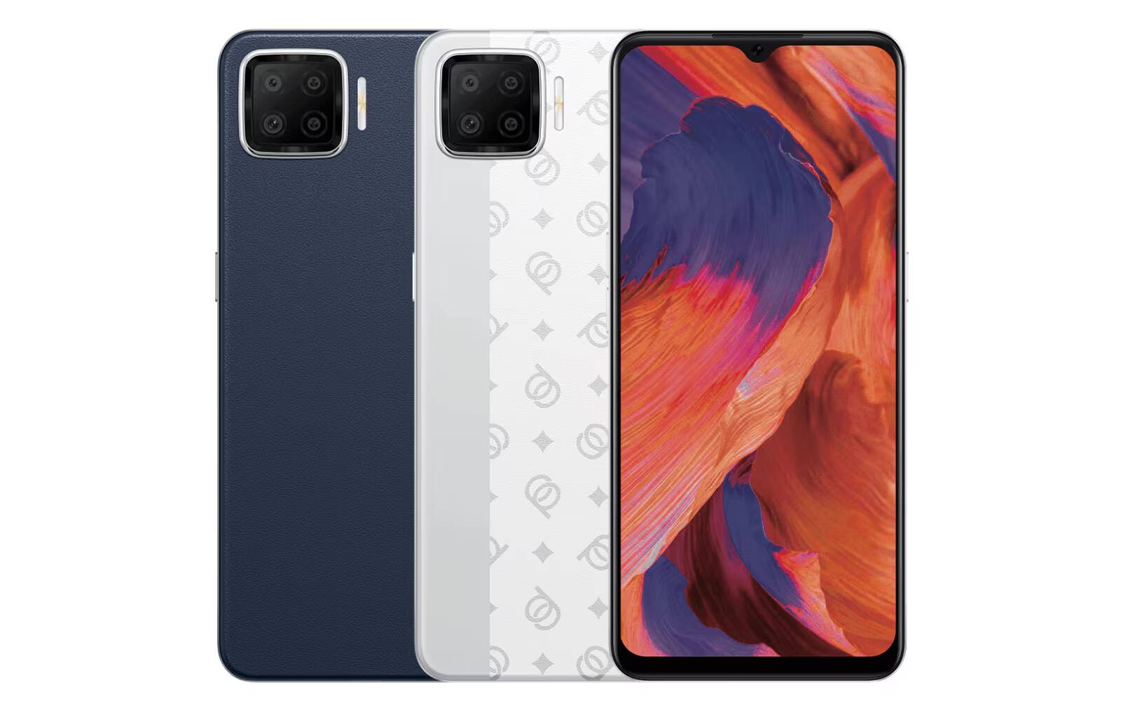 смартфон OPPO A73 с четырьмя камерами сзади и дисплеем на передней панели