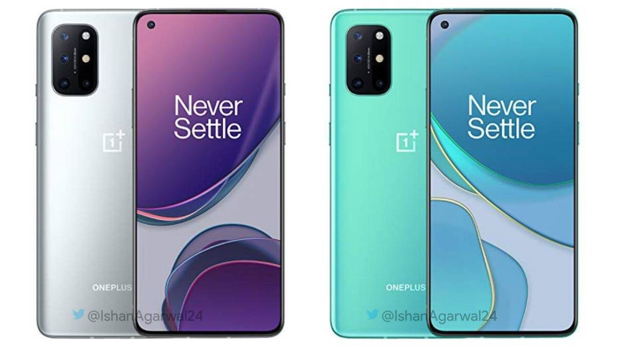 OnePlus 8T: предполагаемая цена и характеристики 5 Два смартфона OnePlus 8T сзади и спереди