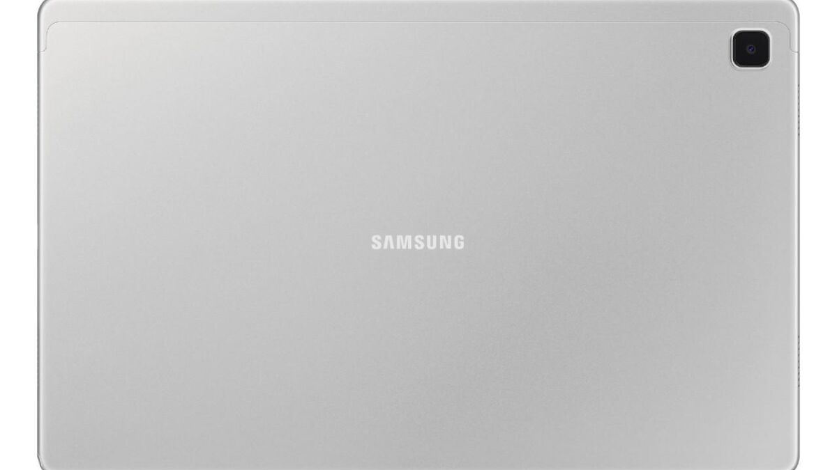 Задняя панель Samsung Galaxy Tab A7 серебристого цвета