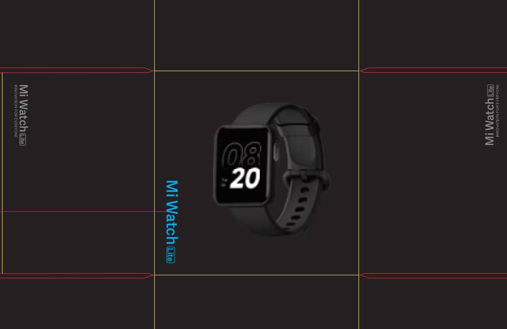Экраны умных часов Xiaomi Mi Watch Lite с черным ремешком