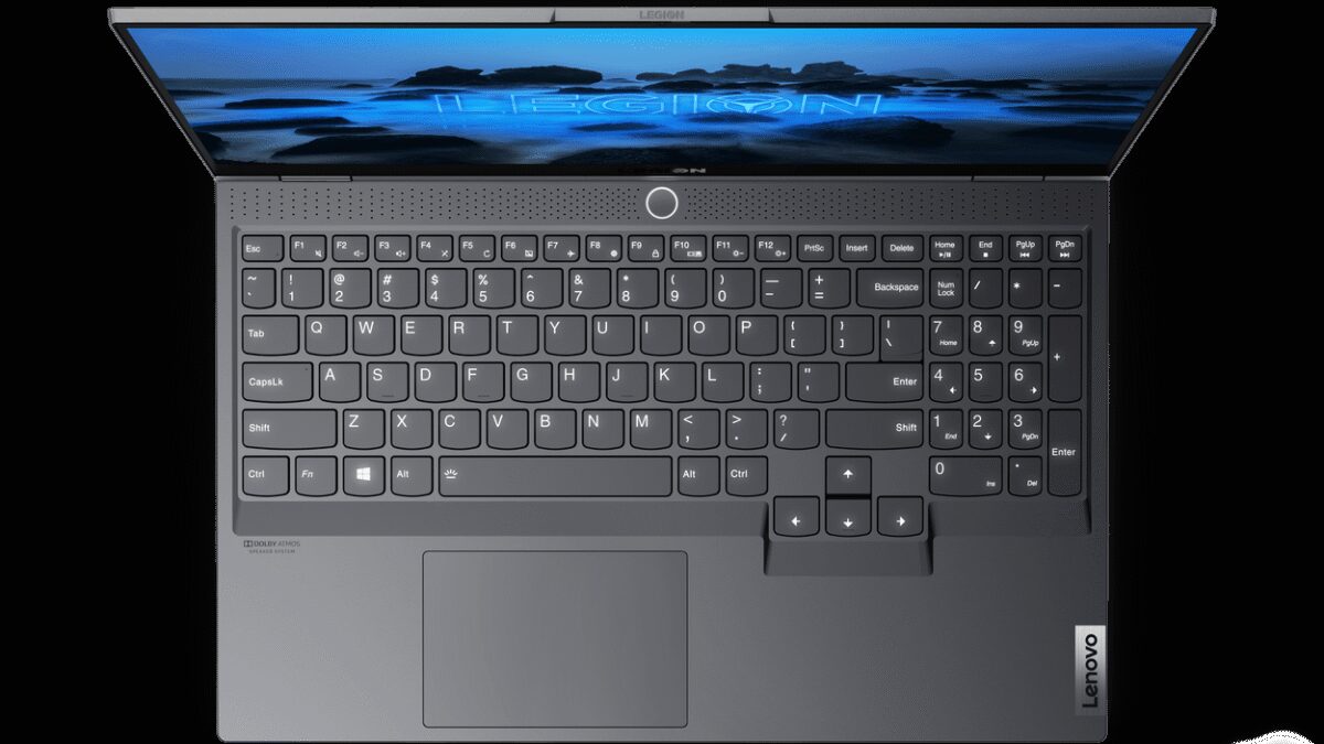 Клавиатура игрового ноутбука Lenovo Legion Slim 7 сверху