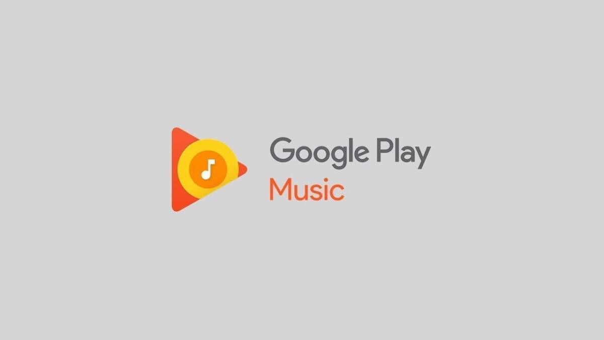 Логотип Google Play Music на голубом фоне