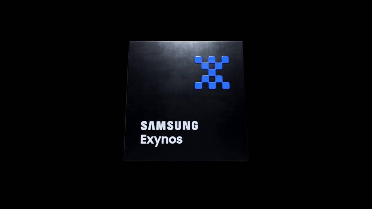 Чип Exynos 9925 от Samsung на черном фоне