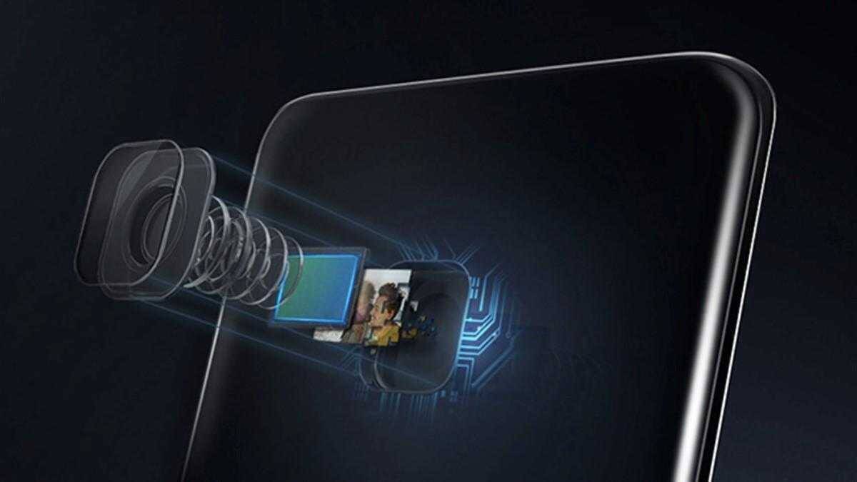 Схематичное изображение камеры смартфона с сенсорным модулем