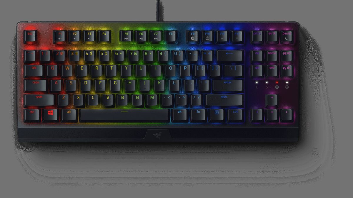 Клавиатура Razer BlackWidow V3 с RGB подсветкой, верхний вид