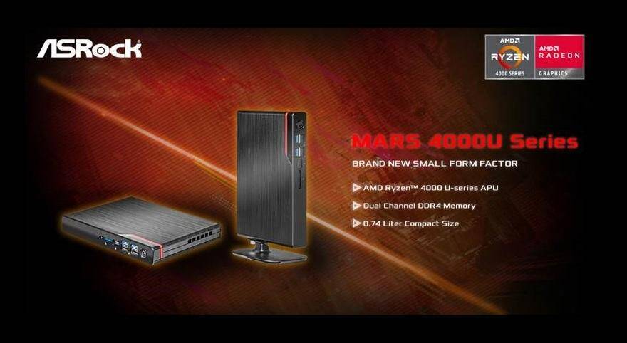 Мини-ПК ASrock 4000U: самый тонкий компьютер с мощными APU AMD Ryzen 4000 4 Мини-ПК ASrock 4000U с передней панелью и портами