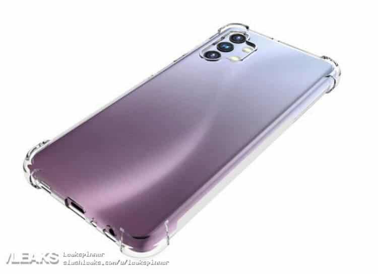 Задняя часть iPhone 12 с тремя камерами и прозрачным чехлом