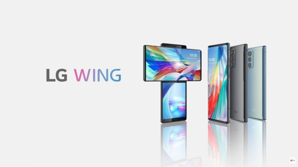Самые необычные гаджеты 2020 года 8 смартфоны LG Wing с разноцветными дисплеями с разных ракурсов