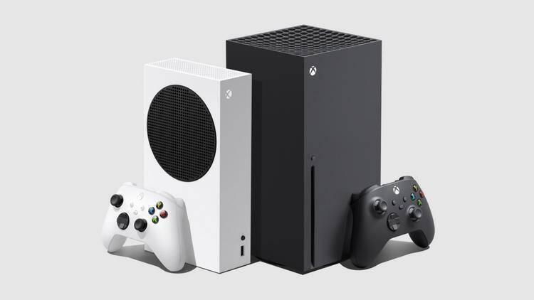 Две консолі Xbox Series X и Series S с геймпадами