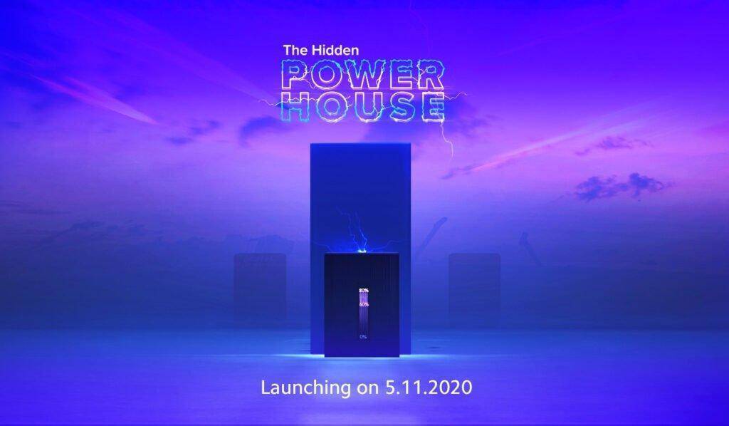Цветной рекламный плакат с изображением Power House от Xiaomi и датой запуска 5.11.2020