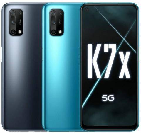 OPPO представила один из самых доступных 5G-смартфонов в мире 3 OPPO K7x 5G смартфон с тройной камерой задний план