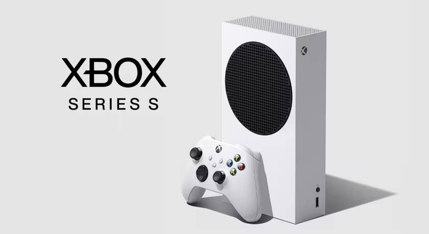 Игровая консоль Xbox Series S с белым корпусом и контроллером