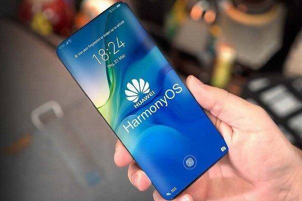 Смартфон Huawei HarmonyOS с изогнутым дисплеем и интерфейсом