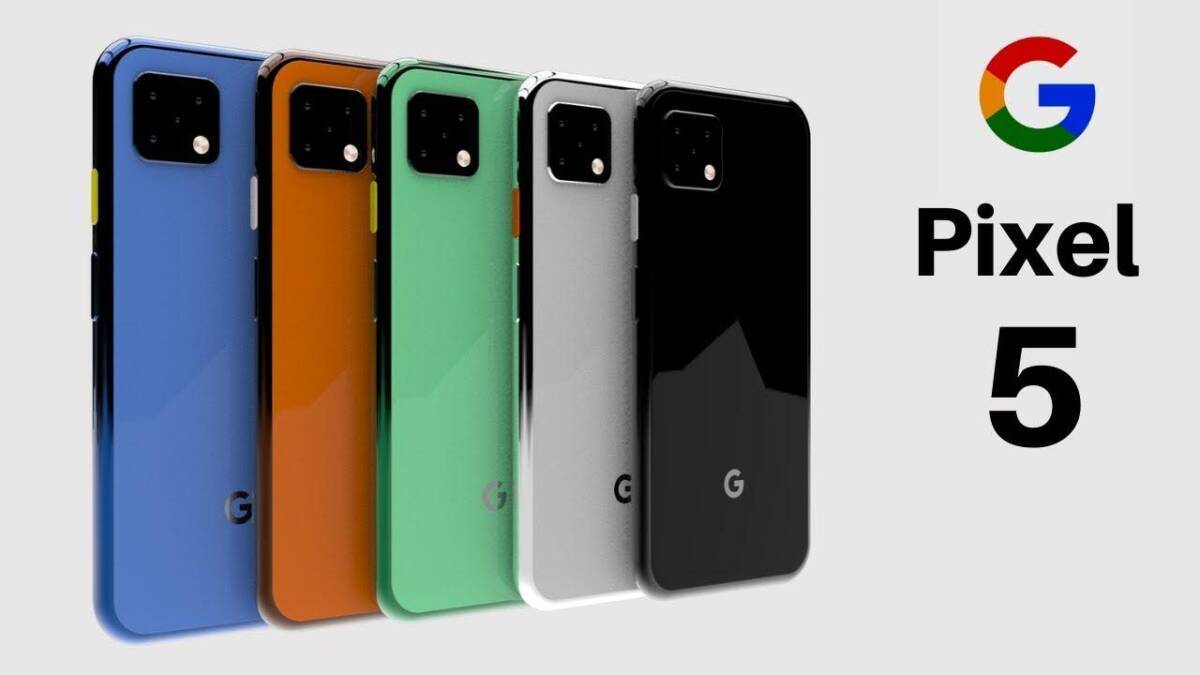 Смартфоны Google Pixel 5 разных цветов задняя сторона