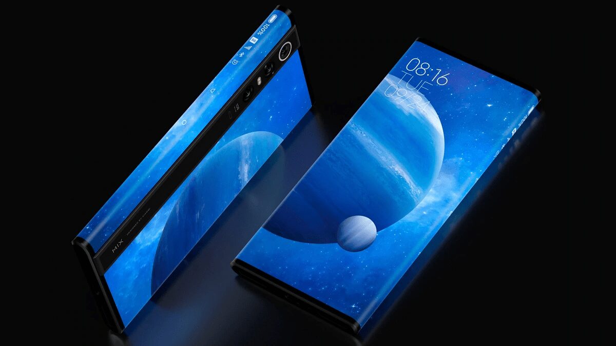 Смартфон Xiaomi Mi 11 Pro поступит с дисплеем 3200 x 1440 пикселей 3 Современный смартфон с изогнутым дисплеем и космическим фоном