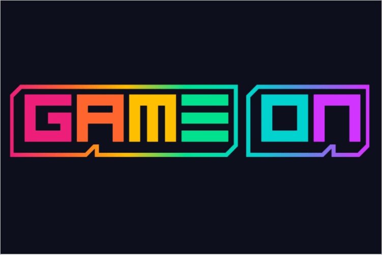Логотип платформы GameOn с цветовой градиентной рамкой