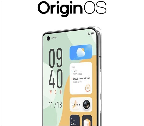 Смартфон Vivo с интерфейсом OriginOS и настройками