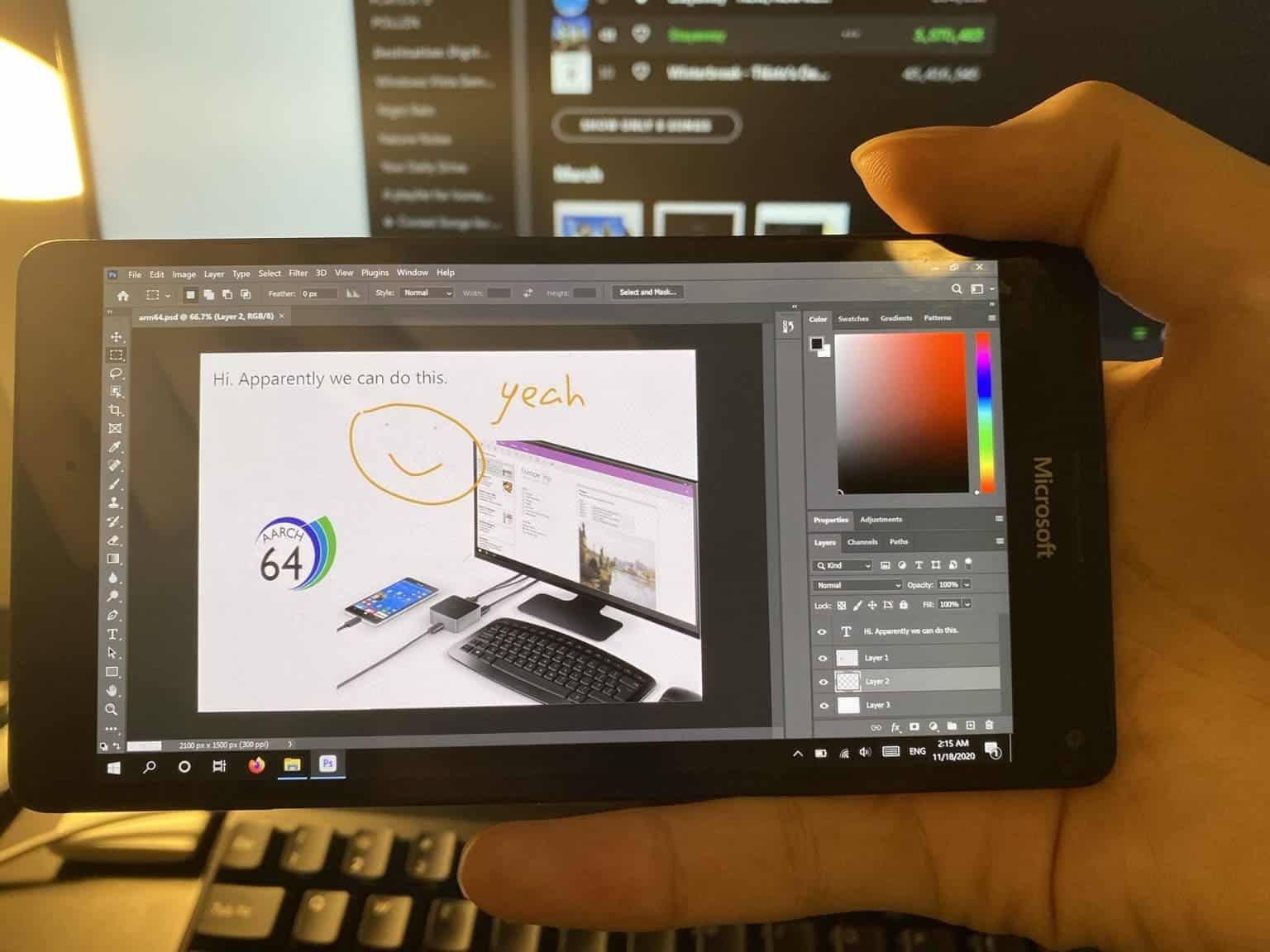 На древнем Microsoft Lumia 950 XL теперь работает настольная версия Photoshop 3 photoshop 1536x1152 1