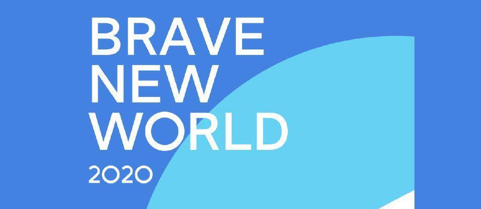 Обложка изображения с текстом Brave New World 2020