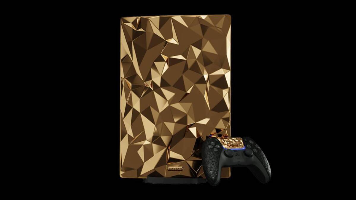 Золотая PlayStation 5 от Caviar с уникальным дизайном и золотым контроллером