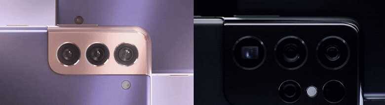 Тыльный блок камер Samsung Galaxy S21 и их расположение