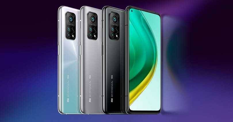 Смартфоны Xiaomi Mi 10T и Mi 10T Pro сзади и спереди