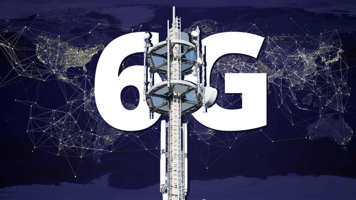 Китай уже планирует запуск 6G после создания крупнейшей в мире сети 5G 4 Башня с антеннами и крупными буквами G на фоне карты мира