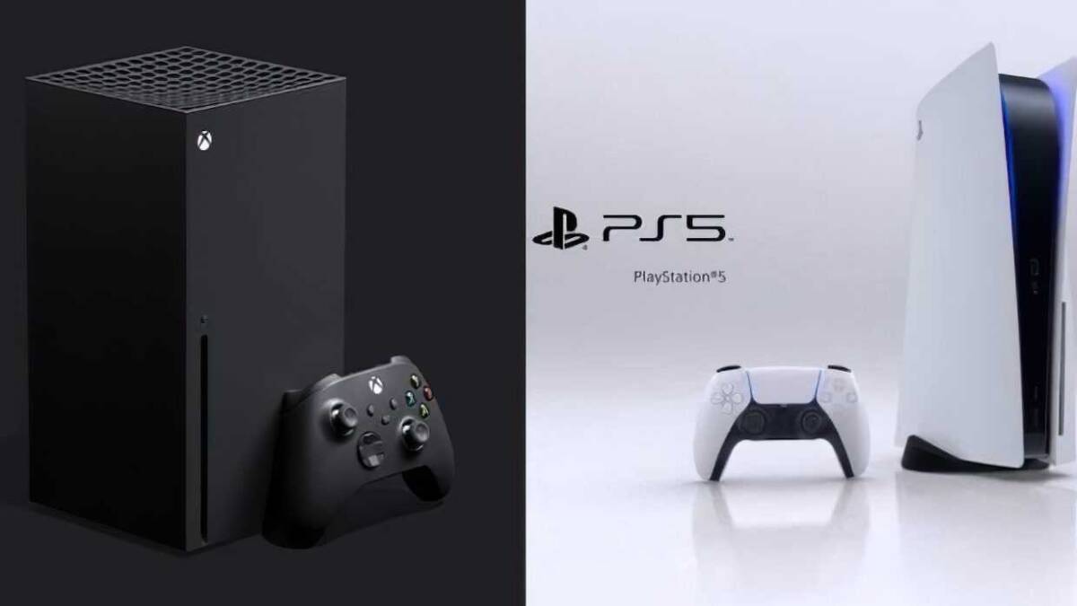 Игровая консоль Xbox Series X и контроллер на черном фоне