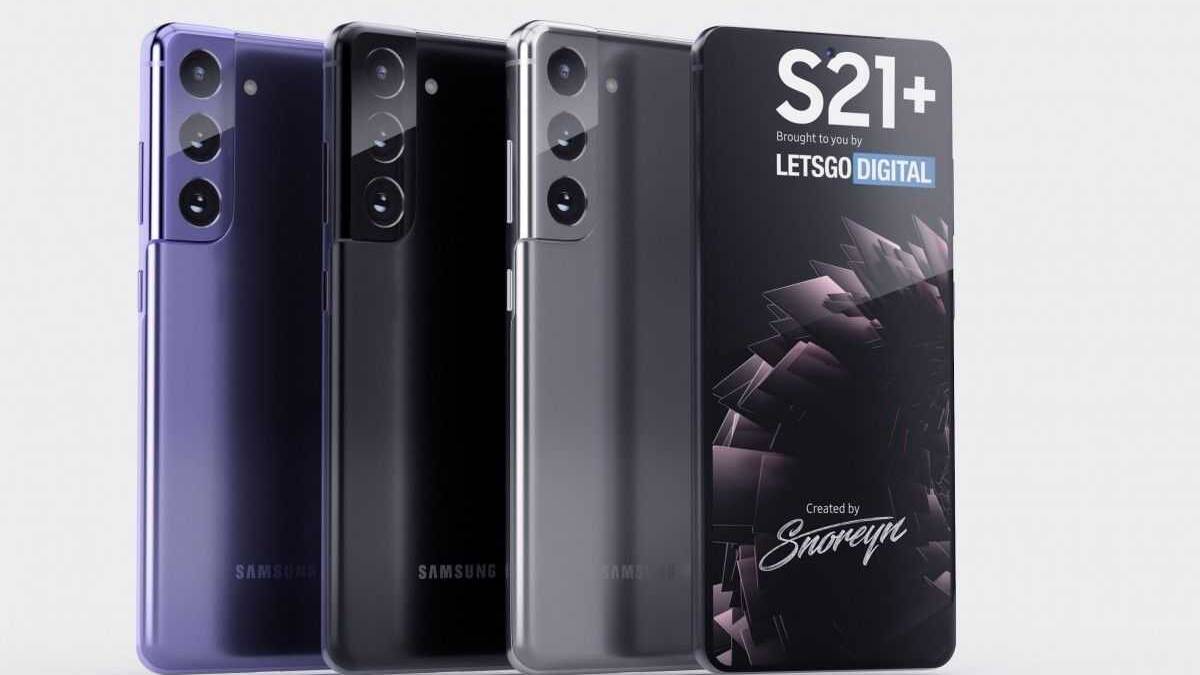 Смартфон Samsung Galaxy S21+ с тремя камерами и дисплеем