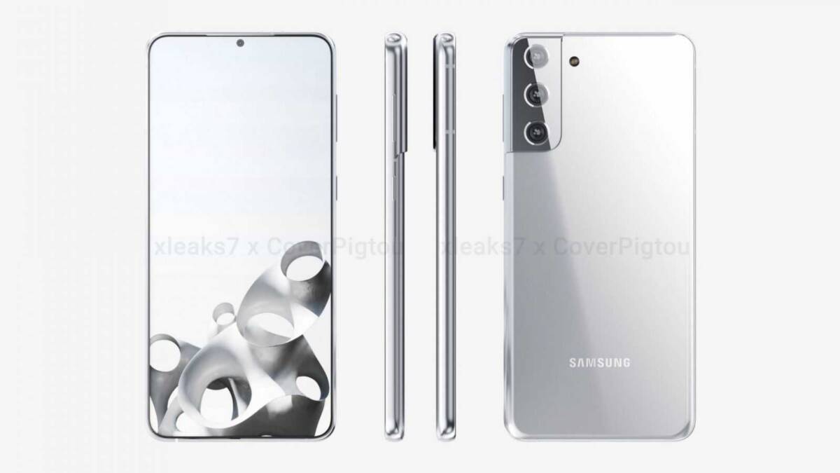 Samsung Galaxy S21+ позирует на качественных рендерах