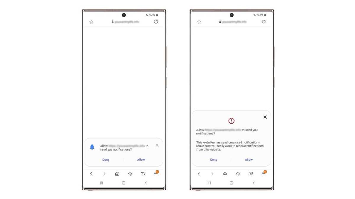 Экран смартфона Samsung Galaxy с интерфейсом браузера Internet 13.0