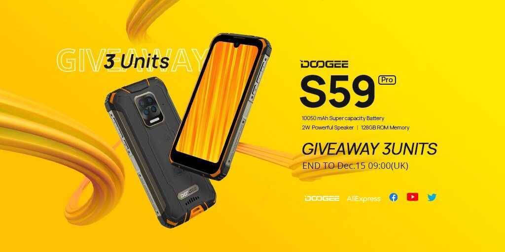 Рекламное изображение смартфона Doogee с аккумулятором 10050 мАч
