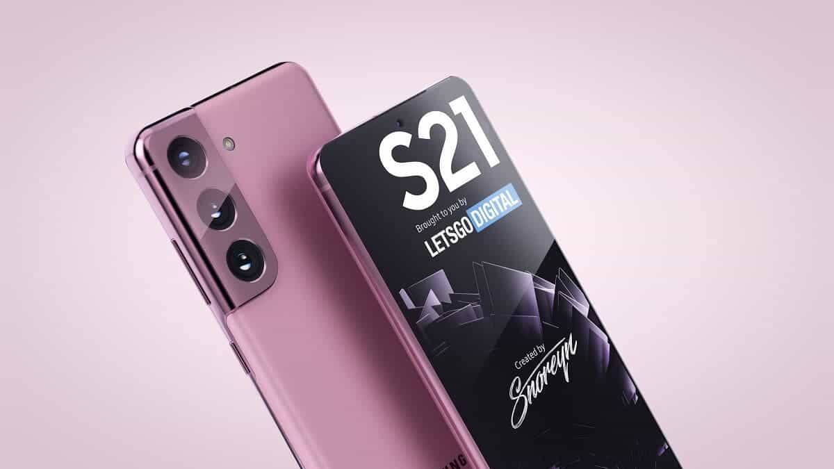 Розовый смартфон OPPO Reno5 с тройной камерой сбоку