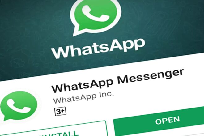 Экран с логотипом WhatsApp на смартфоне Vivo X60