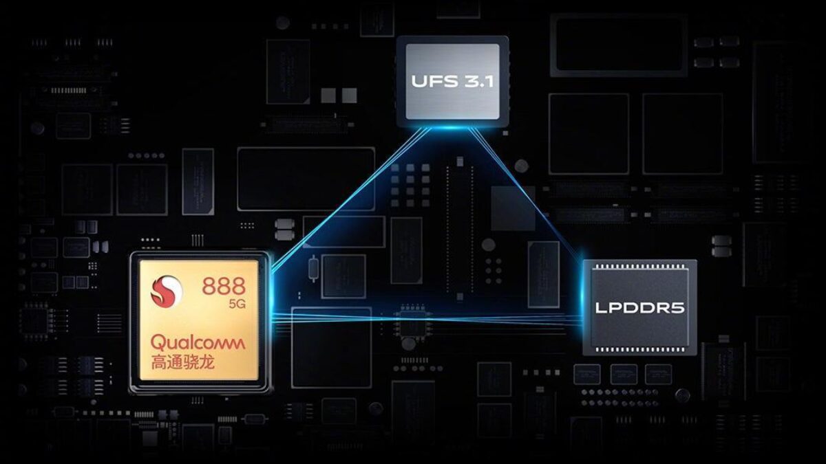 Чип Qualcomm Snapdragon 888 и модули памяти LPDDR5 и UFS 3.1 для Vivo X60 Pro+