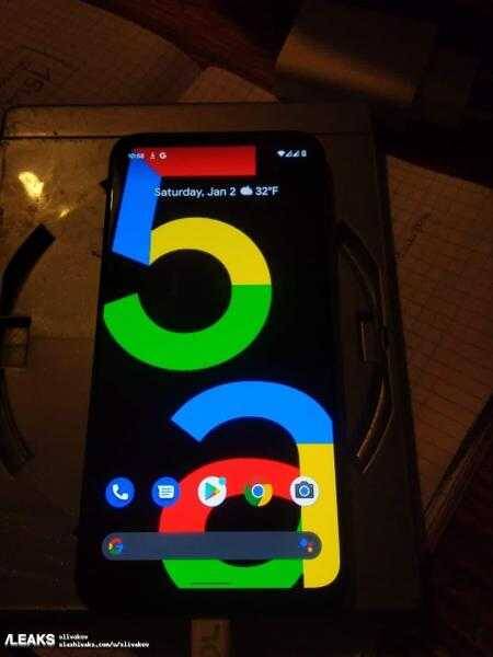 Опубликованы "живые" фото неанонсированного Google Pixel 5a 6 Экран смартфона Google Pixel 5a с полосками ярлыков