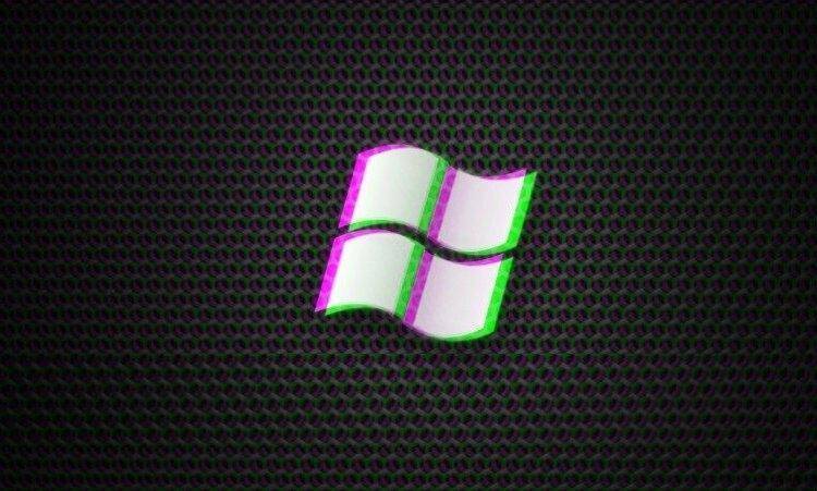 Microsoft выпустила платное обновление для Windows 7 3 Логотип Windows с эффектом искажения и неонового свечения