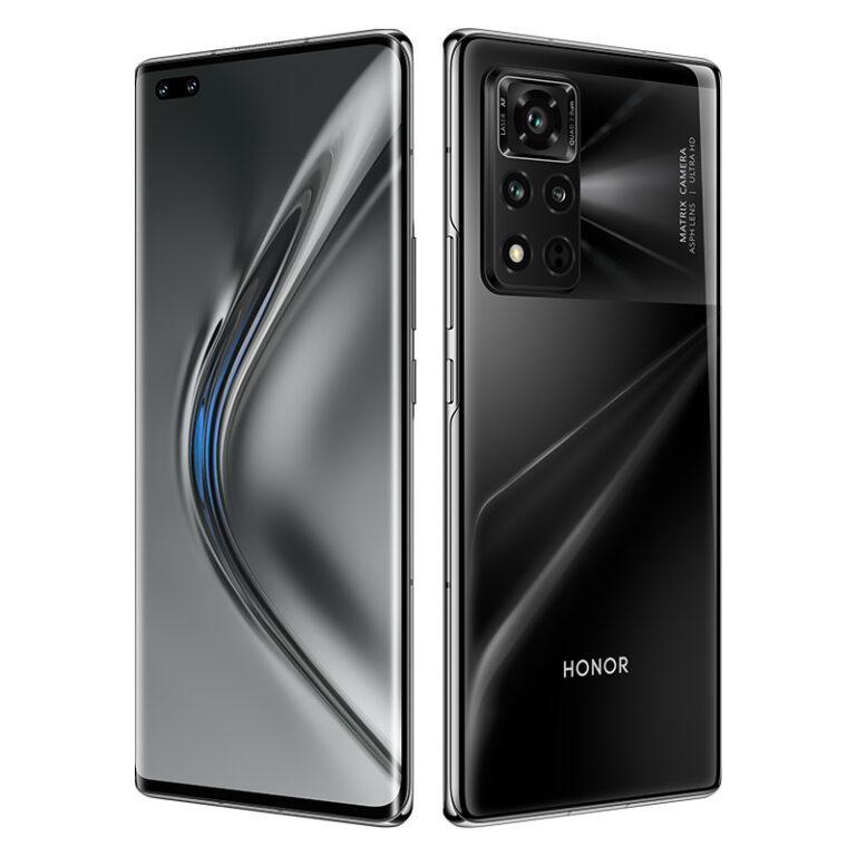 Фотография смартфона Honor V40 с фронтальной и задней стороны