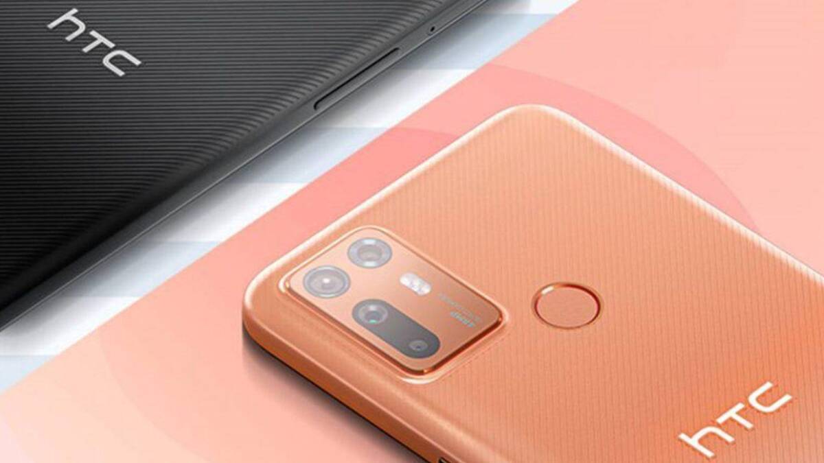 Задняя панель HTC Desire 21 Pro 5G с тремя камерами и сканером отпечатков пальцев