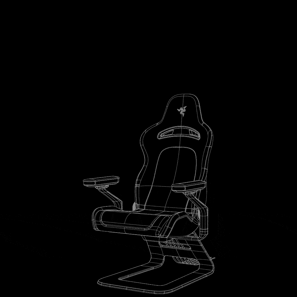 Игровое кресло Razer с изогнутой спинкой и подлокотниками