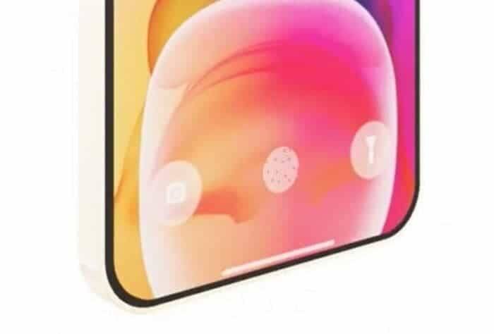 Экран iPhone 13 Pro с интерфейсом и верхним левым углом