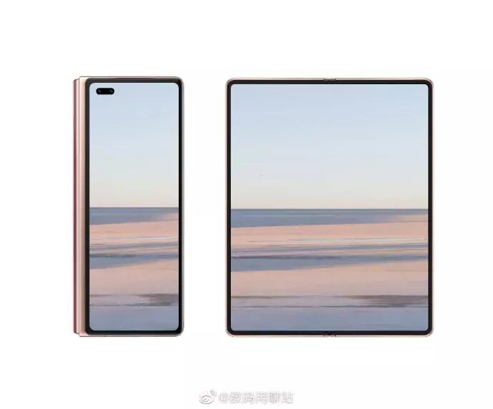 Первое изображение складного Huawei Mate X2 2 Первые изображения складного Huawei Mate X2 с развернутым и сложенным видом