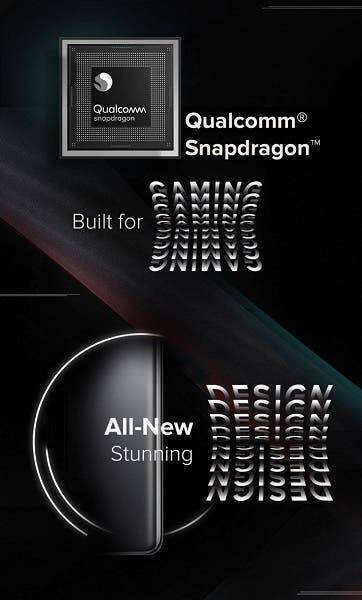 Изображение Qualcomm Snapdragon процессора и дизайна Redmi Note 10