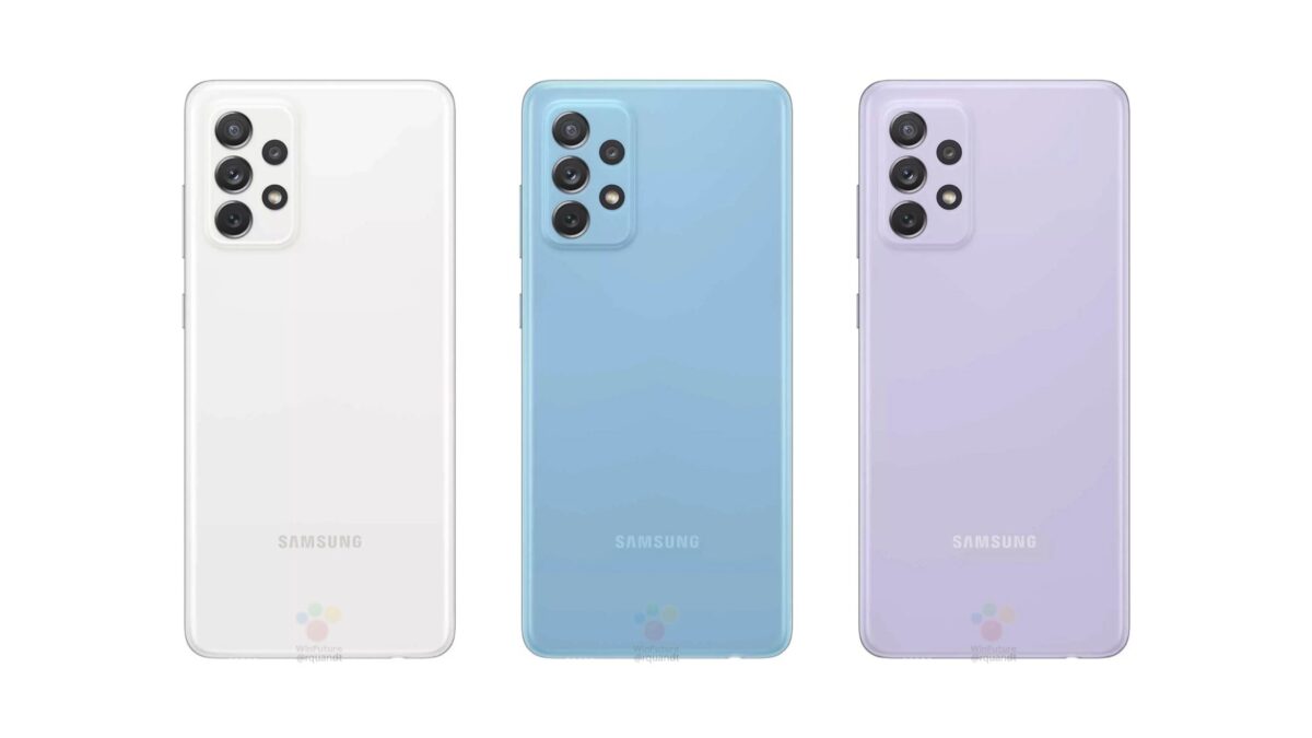 Задняя панель Samsung Galaxy A72 с четырьмя камерами