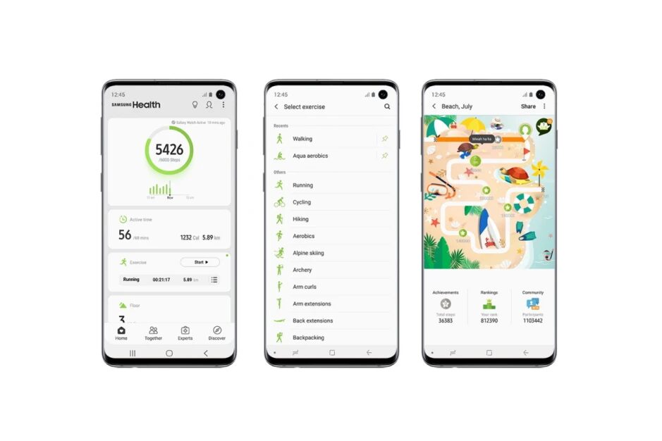 Приложение Samsung Health больше не поддерживает старые смартфоны Galaxy 3 Экран Samsung Galaxy с интерфейсом приложения Samsung Health