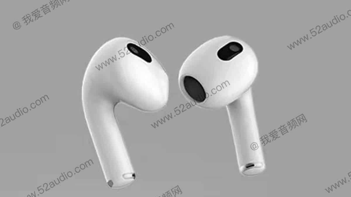 Беспроводные наушники AirPods 3 с крупным планом
