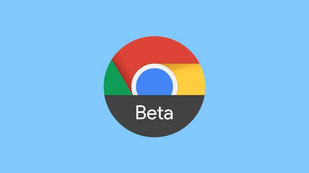 Логотип Google Chrome 90 Beta с надписью Beta на голубом фоне
