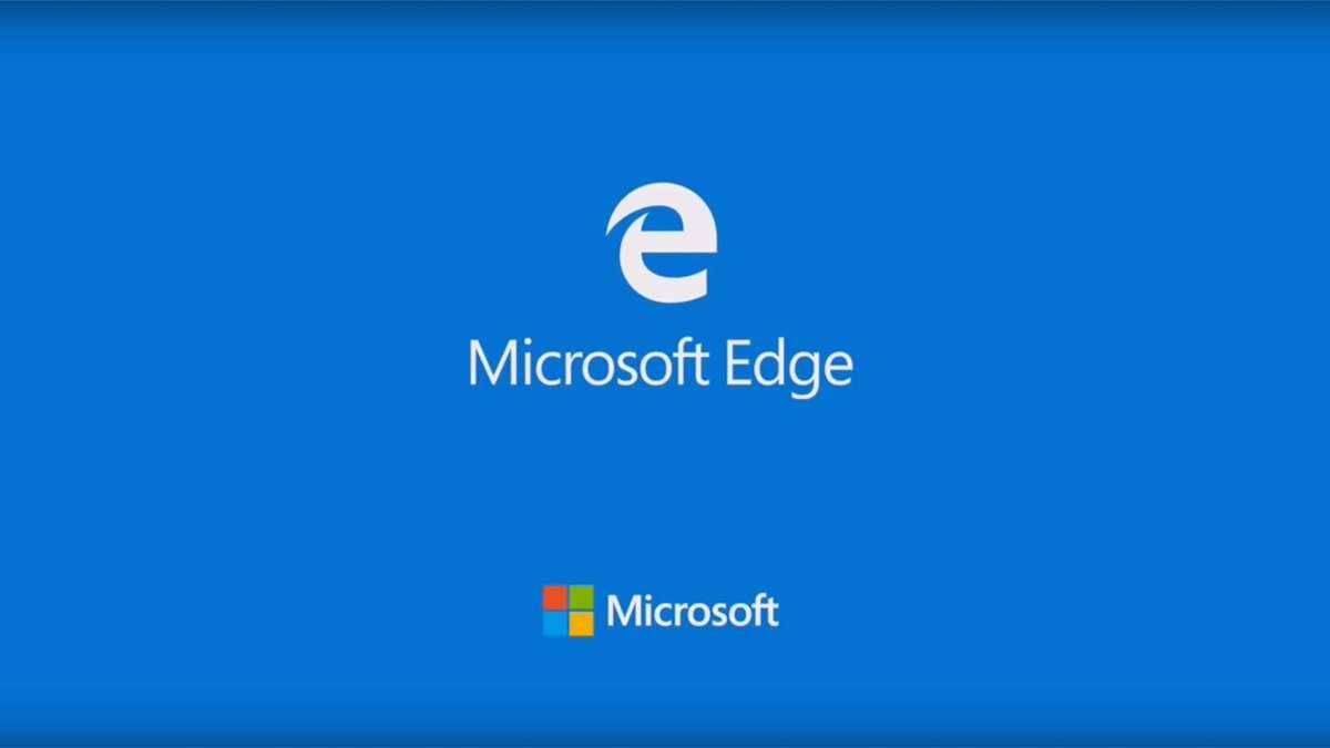 Экран загрузки Microsoft Edge с логотипом и названием